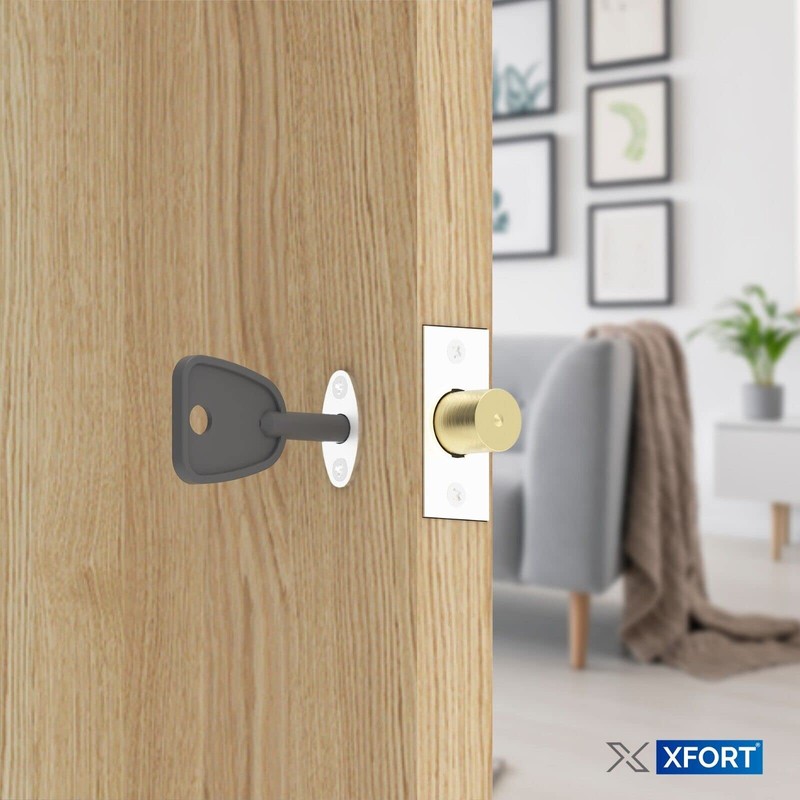 XFORT® 2 Pack Mortice Door Bolts with 2 Star Keys,