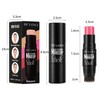 3-in-1 Cream Rouge Pen for Cheeks, Lips and Eyeshadow, Waterproof,