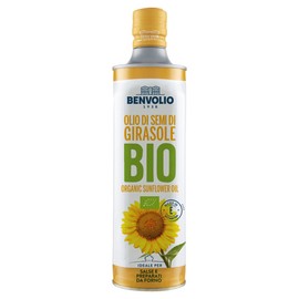 BENVOLIO 1938 Organic Sunflower Oil 750 ml Metal Bottle Rich in Vitamin E Frying Oil Organic Frying Oil Frying Fat Fryer Fat Organic Sunflower Oil