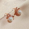 EBLIN X Letter Temperament Freshwater Pearl Earrings for Fashion Personality