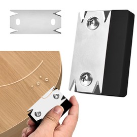 Veneer Edge Cutter, Portable Manual Edge Banding Cutter, Woodworking Hand Planer Trimmer Single Hand Planer for Wood PVC ABS Edge Cutter Deburring Tool Black + Replacement Blade
