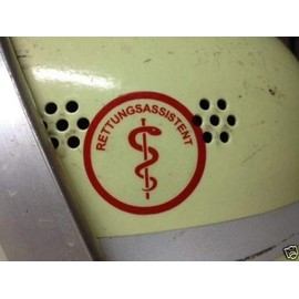 2 Rescue Service Fire Brigade Helmet Sticker Askulapstab Emergency Doctor