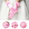 DreamHigh Kids Stretch Satin Long Finger Gloves for Flower Girl