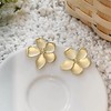 2 Pairs Gold Flower Earrings, Flower Earrings, Flower Earrings for