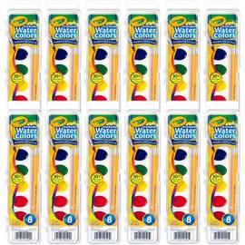Crayola Washable Watercolor Paint Sets for Kids (12ct), Bulk Classroom Art Supplies for Preschool & Kindergarten, Classroom Learning Activities for Toddlers