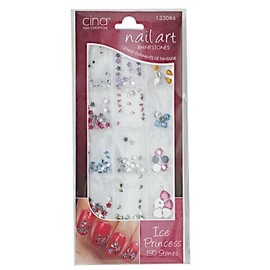 Cina Nail Art Jewelry Decals Ice Princess Rhinestones