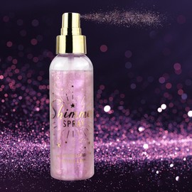 SOVONCARE Hair and Body Glitter Spray Instantly, Face Glitter Hairspray Body Shimmer Powder add Sparkly Shimmery Glow for Women Hair, Skin, Clothing Quick Drying, Non-Sticky 4.7 oz Purple
