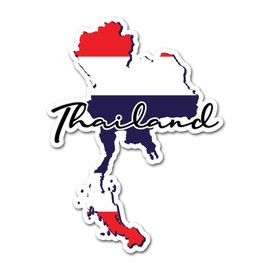 2 x 10cm Thailand Flag Vinyl Stickers - Thai Map Travel World Country Holiday Geography School Location Decal Scrapbook Sticker #82918