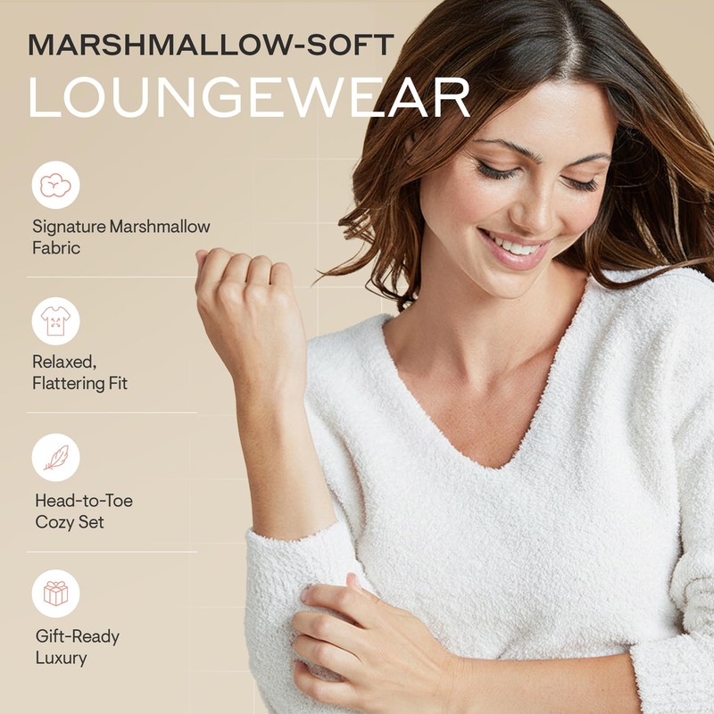 Softies Marshmallow V Neck Lounge Set for Women Ultra Soft
