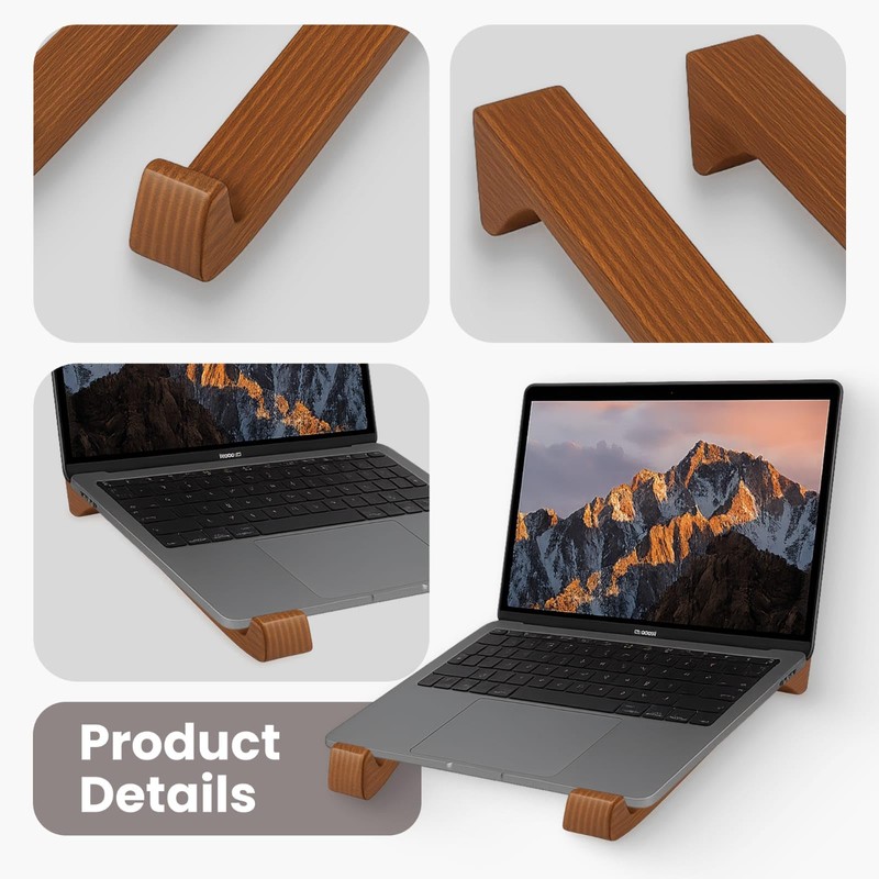 Fida Horeca Wooden Laptop Stand | Ergonomic Laptop Riser |