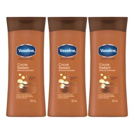 Crema Corporal Hidratante Vaseline Cocoa Radiant 100ml 3pzs