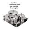 Stainless Steel Nail Powder Holder Thickening Sturdy Dustproof Smooth Surface