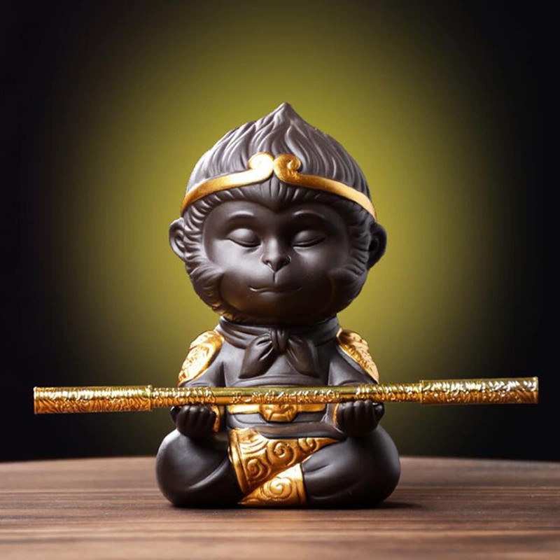 Generic Chinese Purple Clay Kung Fu Tea pet Set Monkey