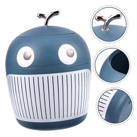 Baby Whale Trash Can Bathroom Trash Can with Lid Kids Room Trash Can Desk Trash Can Rubbish Container Desktop Trash Can Trash Bin Containers Mini Plastic Office Wastebasket