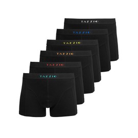 Tazzio BS1005 Men's Boxer Shorts Pack of 6, black, L