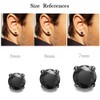 Tarsus Black Cubic Zirconia Earrings Black Stud Earrings for Men