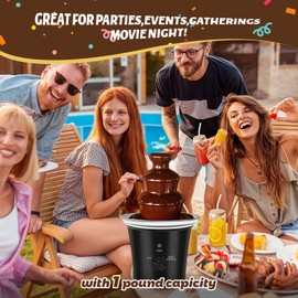 MINI Chocolate Fountain Machine Electric Chocolate Fondue Fountain Machine Stainless Steel for Chocolate Candy Butter Cheese