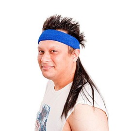 Mullet On The Go - The Black Mamba Mullet Headband Wig, One Size