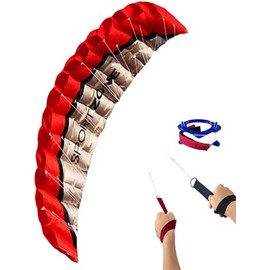 Stunt Kite, Double Line Kite, Red Kite for Adults and Teens, Perfect for Beginners, Easy Assembly, Easy Operation, Storage Bag Included, Perfect for Kite Outing Leisure