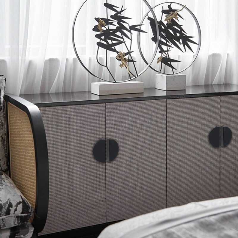 INCREWAY Half Moon Drawer Pulls,8PCS Aluminum Alloy Cabinet Pulls Semicircle