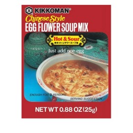Kikkoman New Kikkoman Egg Flower Hot & Sour Soup muckbang exclusive 1 pack, 0.88 oz