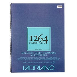 Fabriano 1264 Mixed Media Pad, 18 x 24, White