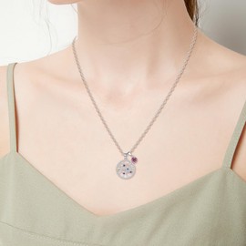 Tusuzik Tree of Life Necklace for Women 925 Silver Tree of Life Chain Gift for Women Birthday Christmas Mother's Day, Cubic Zirconia, Cubic Zirconia