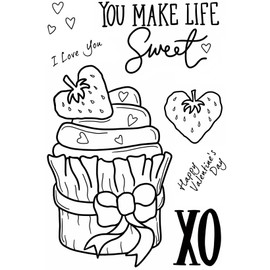 Creative Expressions Sam Poole-Cupcake Kisses-Clear Stamp Set, 4 x 6 inches
