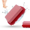 LaRosa PUMICE SPA 2-in-1 Foot Care Brush - Red with