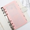 XiowDow Pink Cash Envelopes A6 Binder Pockets Plastic Index Tabs