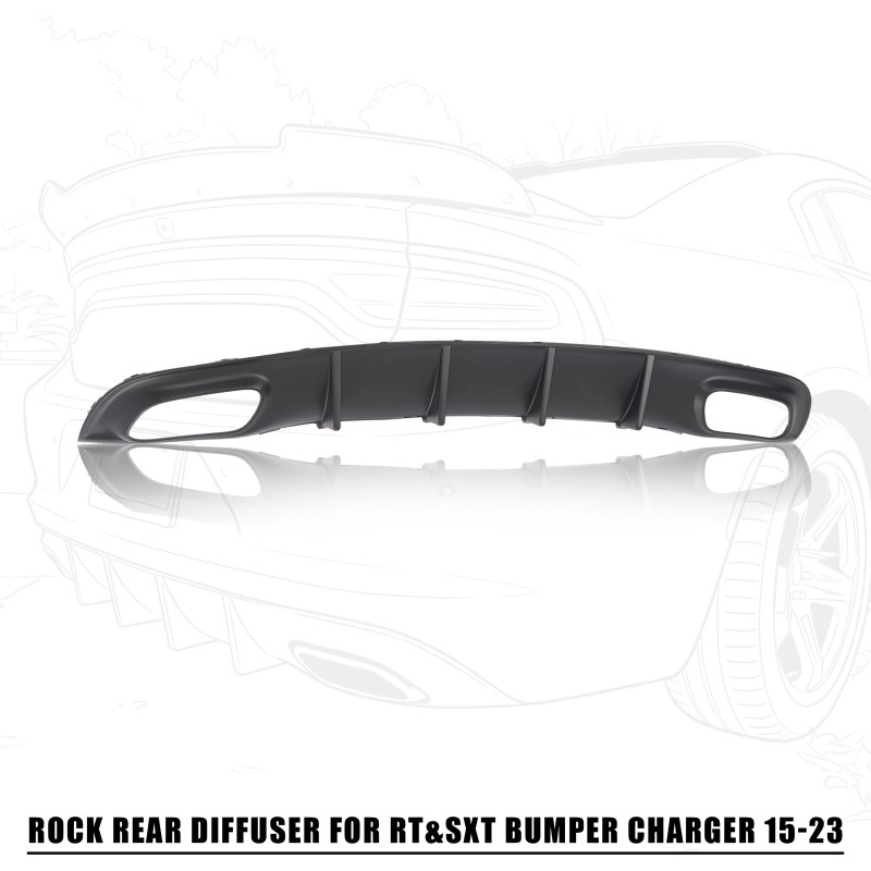 Rear Diffuser Compatible for 2015-2024 Dodge Charger RT & SXT