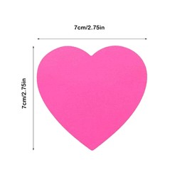 Sticky Notes, 560Sheets Heart Self Sticky Notes Pad, 8 Colors Bright Post Stickies, Super Sticky Notes Pad, Colour Sticky Notes for Office Home School Meeting(70mmx70mm)