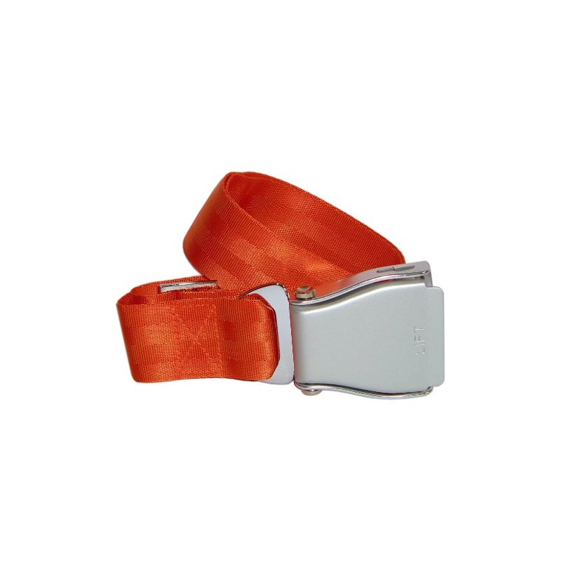 Honbeanify Skybelt Airplane Belt Silver/Orange Flying Belt Seat Belt, orange