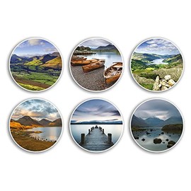 6 x 10cm Lake District Vinyl Stickers - Travel Landscape Mountains England Cumbria Scafell Pike Beautiful Scrapbooking Gift #79016