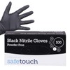SafeTouch 50000253 Black Nitrile Gloves AQL 1.5, Size Large-Box of