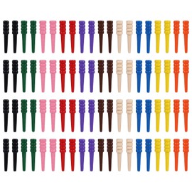 80pcs Cribbage Pegs, Wooden Cri Board Pegs Fit 1/8 Inch Holes Easy Grip Game Pins Set with a Tapered Design for Traditional Cribbage Board Game Accessories (10 Colors)