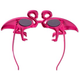 Te - Trend 2 Pcs Flamingo Mask Eyewear Sunglasses Glitter Costume Party Glasses Fun Glasses Costume Carnival UV400 Rosa