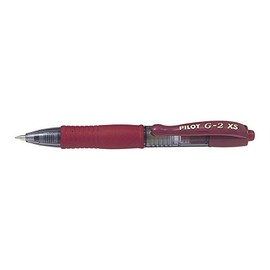 Pilot 3 Mini Gel Rollerball Pens G2 XS7 Pixie 0.4mm (Ball 0.7mm) Burgundy