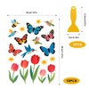 Spring Summer Window Stickers, 10 Sheets Double Sided Window Clings,