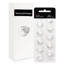 (10 Pcs) Hearing Aid Domes Accessories for Oticon Replacements, Oticon MiniFit (Open 8mm) Domes, Universal Domes for Oticon Hearing Aid Supplies Kits, Fit Aid Parts for Optimal Performance