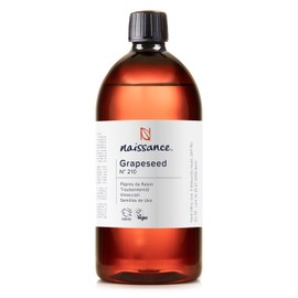 Naissance Grapeseed Oil (No. 210) 900ml - Natural Moisturiser and Conditioner - Ideal for Hair, Skin, Massage, Face, Beard and Aromatherapy