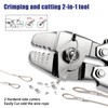 SPEEDWOX 10" Crimping Pliers 180 Pcs Aluminum Double Barrel Ferrule