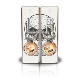 X-Ray Markers, Position Indicator (Aluminum) - Skull Left & Right Set, 1/2" Lead Letters "L" & "R"