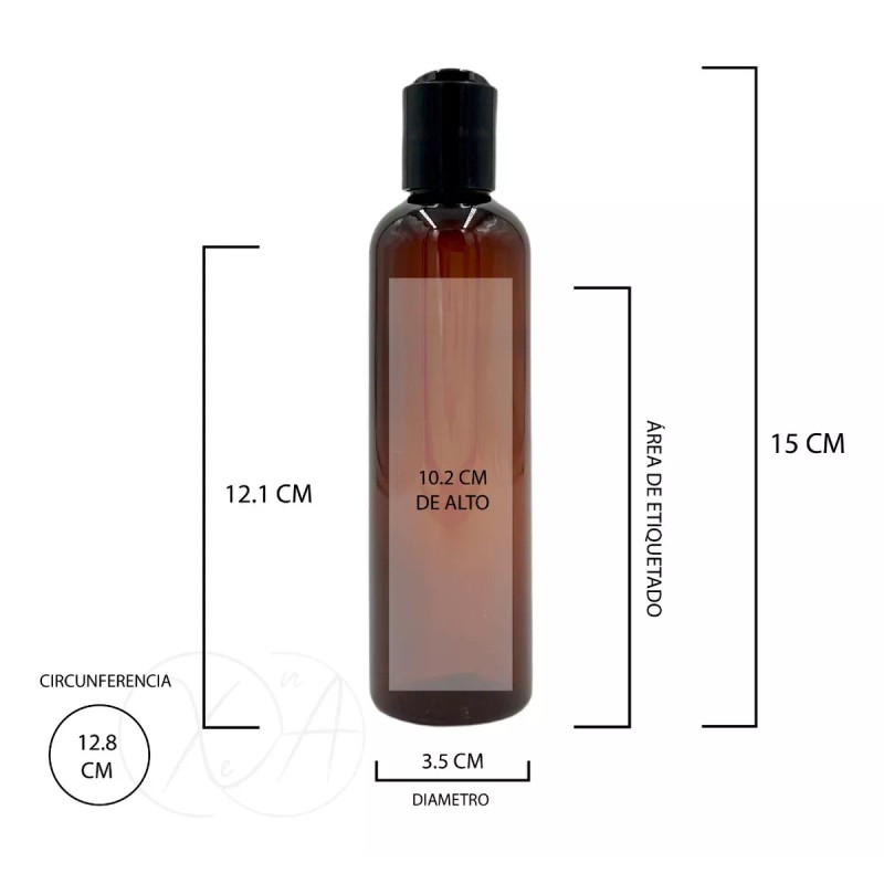 Xena Botellas Ambar 125 Ml Envases Frasco Pet Con Tapa
