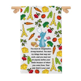 PXTIDY Rat Kitchen Towel Cartoon Movie Fans Gift Cartoon Theme Tea Dish Towel Your Only Limit is Your Soul (You Must be Imaginative)