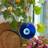 BCS X-Large Evil Eye Wall Decor 5.2'' Blue Glass Turkish