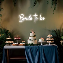 Bride to be Neon Sign for Bridal Shower Decor, Bachelorette Party Decorations Backdrop Accessories Gift for Bride, 16.5 x 6.5 inch