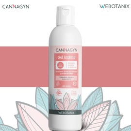 WeBotanix| Intimgel 250 ml |Cannagyn | Beruhigend und Feuchtigkeitsspendend | Natürliche Inhaltsstoffe | Tägliche Anwendung| Aloe Vera, Hanföl, Olivenöl und Milchsäure| Vegan | Natürlicher pH-Wert 5,5