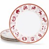 FASTELLONG Ceramic Dinner Plates Set of 4, 10.75 inch Constellation