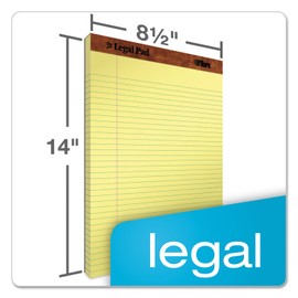 TOPS The Legal Pad Writing Pads, 8-1/2" x 14", Canary Paper, Legal Rule, 50 Sheets, 12 Pack (7572)